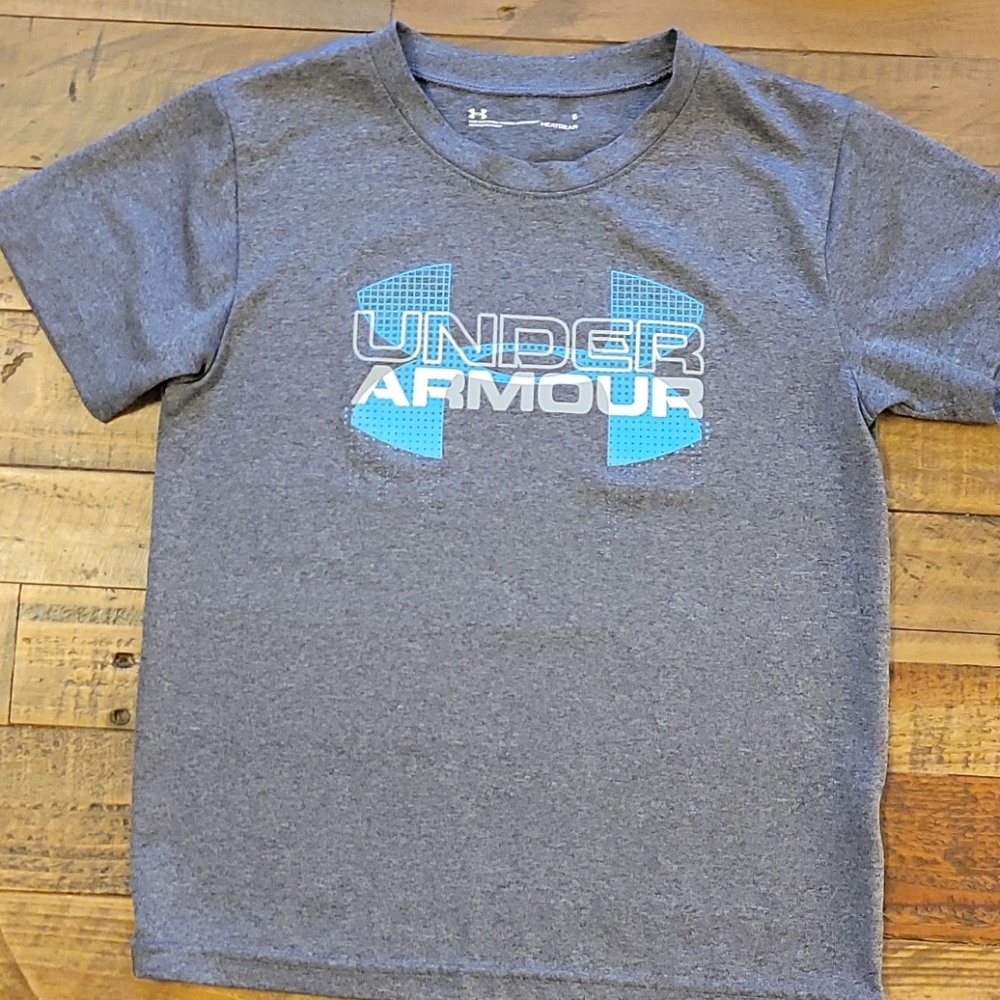 Boys Gray Under Armour Tee